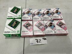Bundle of Assorted FujiFilm Instax Film - Total RRP $220