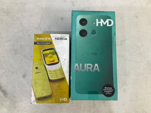 Bundle of 1 x HMD Aura Mobile Phone and 1 x Nokia 3210 Mobile Phone