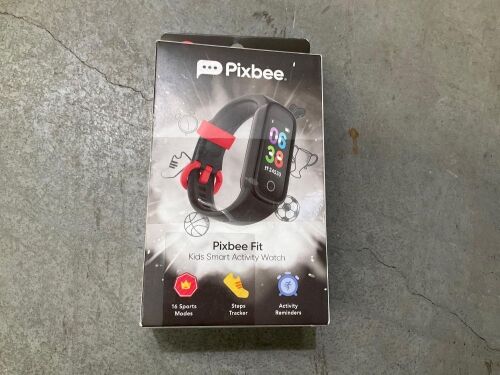 2x Pixbee Fit Kids Smart Activity Watch (Black)