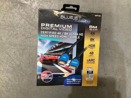 4x Bluejet 8k Ultra HD 48GBPS HDMI Cable - 16.4 Ft Length (BJVP1029)