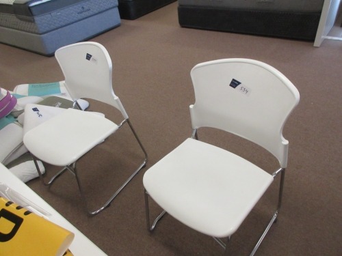 4 x Visitors Chairs, colour: White