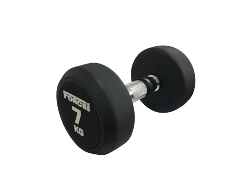 DNL Force USA - Commercial Round Rubber Dumbbell - 7kg (Each, Not Pairs) - RRP $38.50