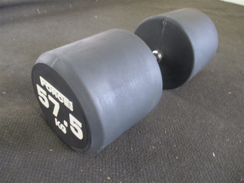 DNL Force USA - Commercial Round Rubber Dumbbell - 57.5kg (Each, Not Pairs) - RRP $316.25