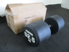 DNL Force USA - Commercial Round Rubber Dumbbell - 57.5kg (Each, Not Pairs) - RRP $316.25 - 2