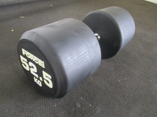 DNL Force USA - Commercial Round Rubber Dumbbell - 52.5kg (Each, Not Pairs) - RRP $288.75