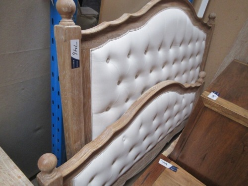 Fabian Queen Bed Frame only, colour, Whitewash