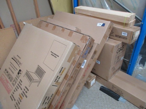 Bed Parts in boxes. Single Head & Foots