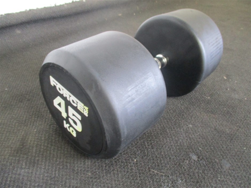 DNL Force USA - Commercial Round Rubber Dumbbell - 45kg (Each, Not Pairs) - RRP $247.50