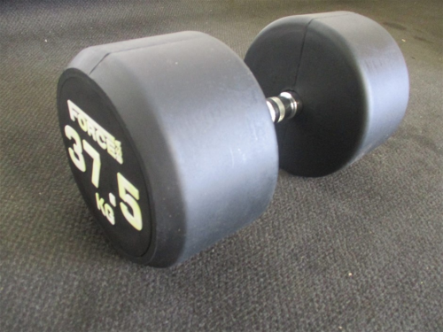 DNL Force USA - Commercial Round Rubber Dumbbell - 37.5kg (Each, Not Pairs) - RRP $206.25