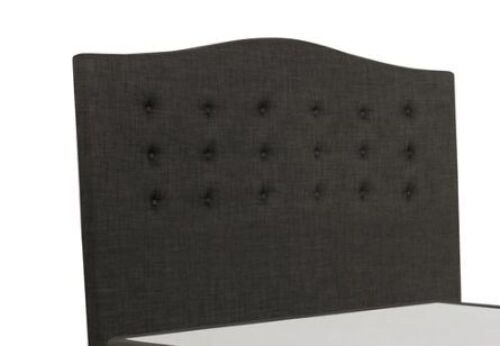 King Ornate Buttoned Headboard only, colour: Shadow