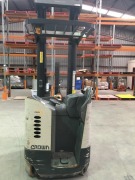 Crown RR5200 Series Stand Up Electric Reach Truck, Serial No: 1A11680. Battery 2016 model. Runs well. - 4