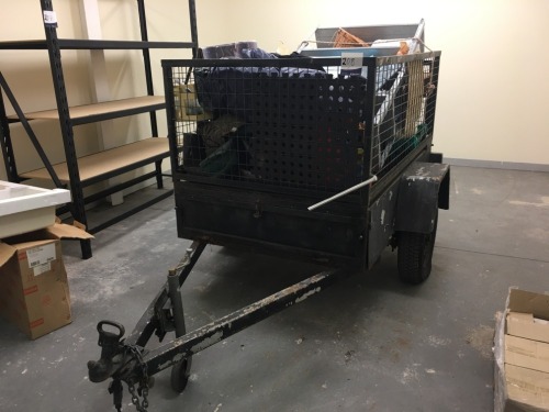 Single Axle Trailer, 6 x 4 with cage