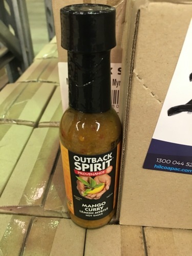 87 x Cartons of Outback Spirit Mango Chutney Lemon Myrtle Hot Sauce
