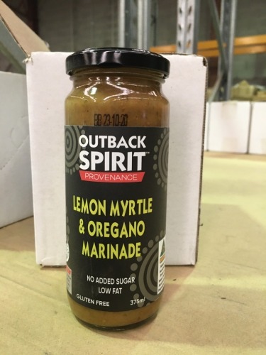13 x Cartons of Outback Spirit Lemon Myrtle Oregano Marinade