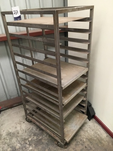 Stainless Steel Tray Trolley, 13 tray capacity
