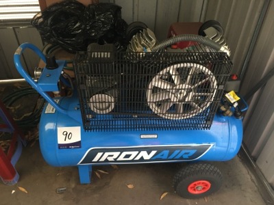Iron Air Single Phase Twin Cylinder Air Compressor