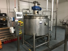 2011 Iopak 1000g Steam Jacketed Kettle with Lobe Pump, Agitator and controls