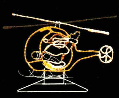 Santa In Flying Helicopter (XM8-2001) 87 x 76cm