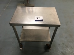 Stainless Steel Bench on wheels