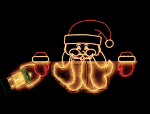 Santa Holding Lantern (XM7-3023) Lantern Moving in Santa's hand.