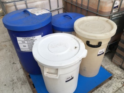 4 x Assorted PVC Tubs/Bins with lids