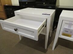2 x Eildon Bedside Tables, 2 Drawer, colour: Gloss White - 2