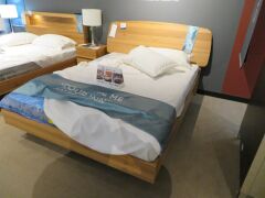 My Design Queen Silver Lynx Bed Frame, Ellipse Headboard, with Slumberland Soho Mattress - 2