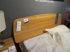 My Design Queen Silver Lynx Bed Frame, Ellipse Headboard, with Slumberland Soho Mattress - 3