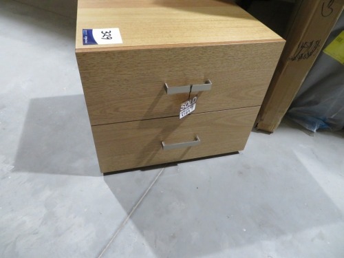 My Design Bedside Table, 2 Drawer in Natural, 600 x 420 x 500mm H