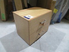 My Design Bedside Table, 2 Drawer in Natural, 600 x 420 x 500mm H - 2