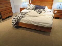 Islington Queen Bed Frame, Blackwood, with Slumberland Soho Mattress & assorted Bedding - 3