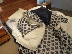 Islington Queen Bed Frame, Blackwood, with Slumberland Soho Mattress & assorted Bedding - 8