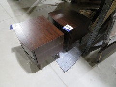 2 x Maxi Bedside Tables, 2 Drawer in Chocolate