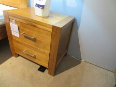 2 x Clovelly Bay Bedside Tables, 2 Drawer in Driftwood - 2