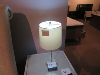 2 x Jenkin Table Lamps, colour: White, 480mm H