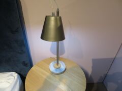 2 x Angus Lamps, Marble, Timber, Graphite, 600mm H - 2