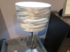 2 x Flynn Meander Silver Table Lamps, 600mm H - 2