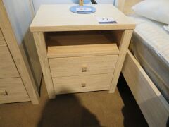 2 x Ocean Grove G&G Furniture Bedside Tables in Whitewash, 550 x 410 x 600mm H