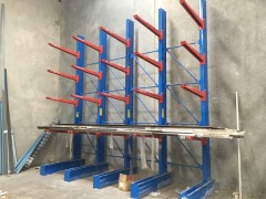 Canterlever Style Stock Racking, 5 Upright Frames, 20 Arms (16T Total rack Capacity)