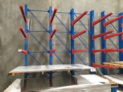 Canterlever Style Stock Racking, 4 Upright Frames, 16 Arms. (16T total rack capacity)
