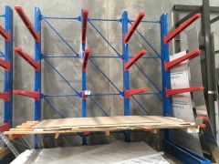 Canterlever Style Stock Racking, 4 Upright Frames, 16 Arms. (16T total rack Capacity)