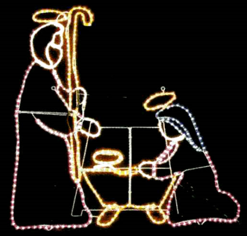 Joseph, Virgin Mary & Baby Jesus (XM8-2101) 123 x 118cm