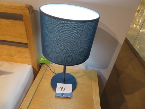 2 x Little White Side Lamps, colour: Navy, 500mm H