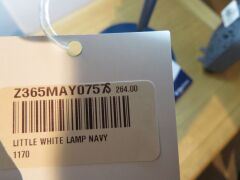 2 x Little White Side Lamps, colour: Navy, 500mm H - 3