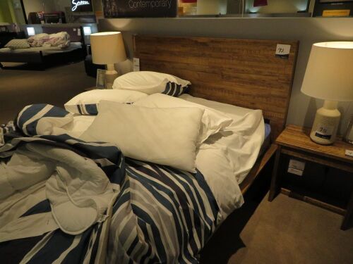 Daintree Queen Bed Frame, with Slumberland Soho Mattress & Bedding