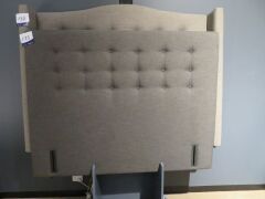Queen Slumberland Square Buttoned Headboard in Shadow, 1560 x 1200mm H - 3
