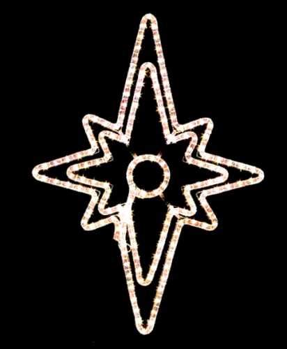 Star (8-Point) - Clear Only Colour (XM8-1204W) 48cm x 75cm