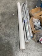 Quantity of assorted Brackets & Clips (8 boxes) & Rolls of Building Fabric - 2