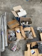 Quantity of assorted Brackets & Clips (8 boxes) & Rolls of Building Fabric - 3