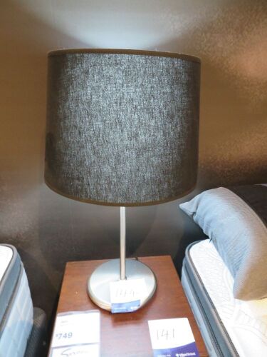 2 x Holly Satin Nickel Table Lamps, 600mm H